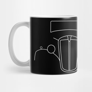 Vintage Morris 8 outline graphic (white) Mug